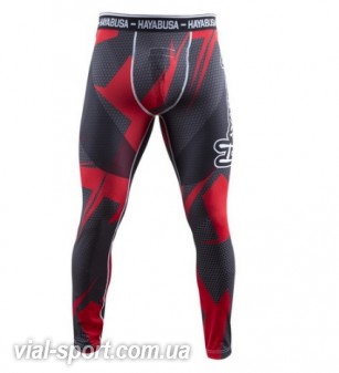 Компресійні штани Hayabusa Metaru 47 Silver Compression Pants Black Red